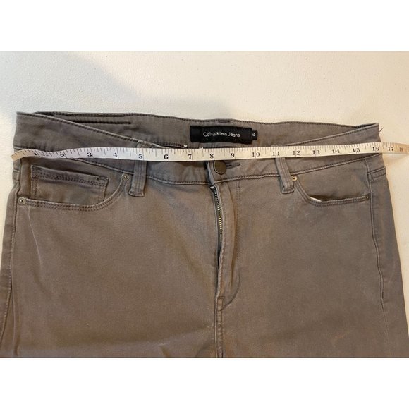 Calvin Klein Womens Jeans Skinny Leg Mid Rise Five Design Pockets Gray Size 12 - Picture 3 of 11